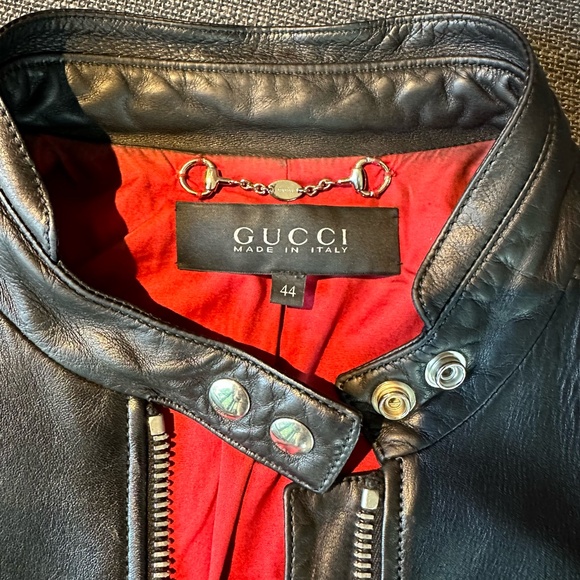 Gucci Motorcycle Jacket — Black, Italian Size 44 - Picture 3 of 13